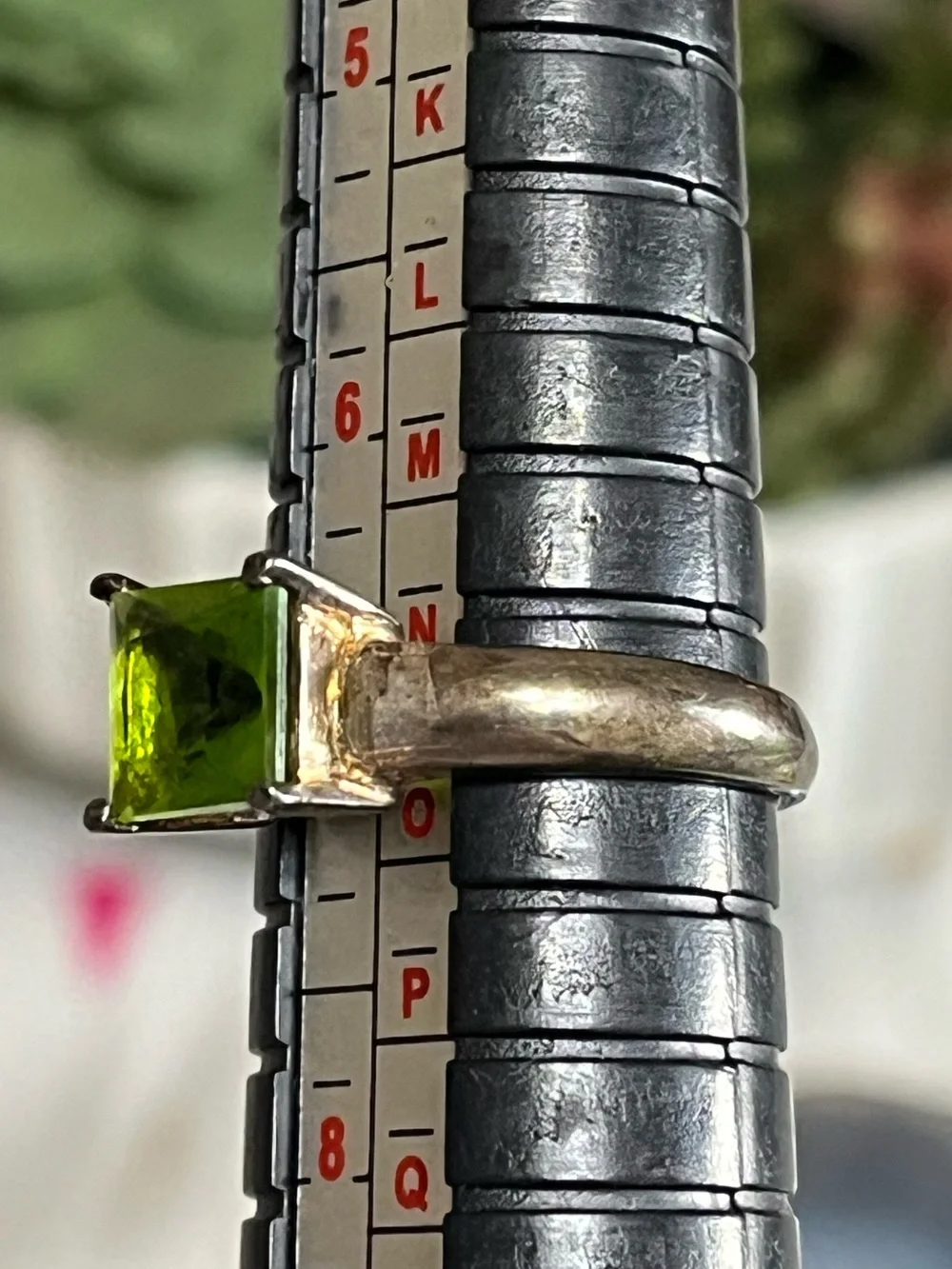 Peridot Sterling Solitaire Ring